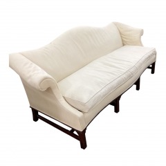 Statesville Ross Cream Chippendale Style Camel Back Sofa