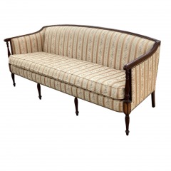 Vintage Gold Paisley Sofa (As is, has cat picks)