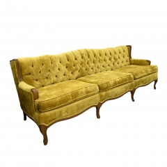 Vintage Gold Crushed Velvet Sofa