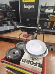Bogen Darkroom Enlarger X35B w\/ extras Works