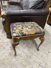Antique Floral Footstool
