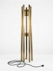 6-Column Sculptural Brass Lights