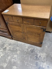 solid wood storage cabinet