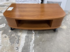ROLLING SMALL WOOD ENTERTAINMENTS STAND