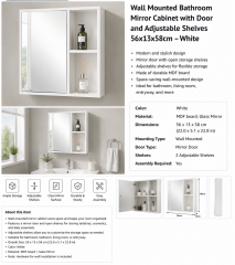 White Bathroom Mirror