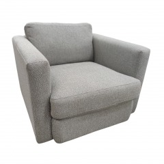 Modern Grey Swivel Arm Chair