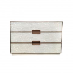 Vanguard Furniture Selenite White and Gold Dresser