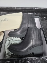 Eileen Fisher Kat Wedge Bootie in Leather