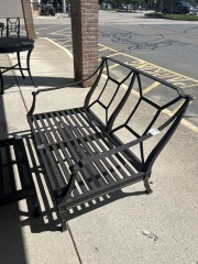 Metal Outdoor Love Seat