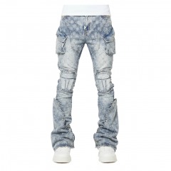 3840 R5 | GUAPI Aqua Blue Coffin Arc Embellished Denim 30\