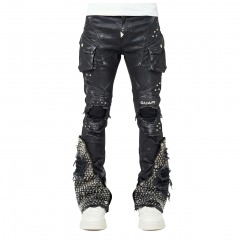 3834 R4 | GUAPI Black Coffin Arc Waxed Denim 38\