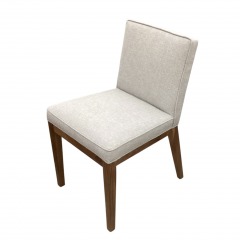 Grey Dark Wood Leg Side Chair
