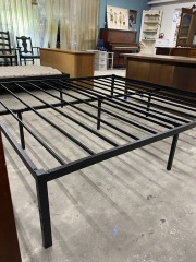 Black Metal King Platform Bed Frame