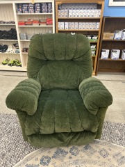 Green Plush Manual Recliner