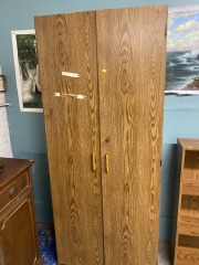 Retro Wood Look Armoire