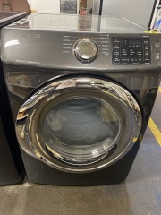 Vented Stackable Electric Dryer in Brushed Black Dryer
