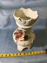 Large Vintage Capodimonte Footed Vase