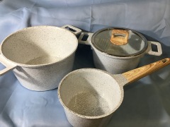 COOKLOVER Die-Cast Aluminum Non-Stick Cookware Set in speckled