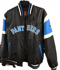 Vintage Carolina Panthers Leather Jacket Men\u2019s Large