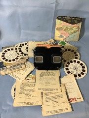 VTG Sawyer's View Master Stereoscope Viewer with Bulk Assorted Reels MCM 40s 50s