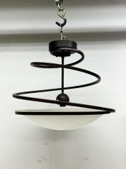Bronze Spiral Light Fixture