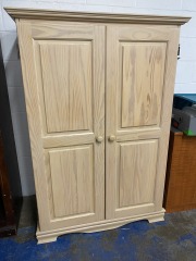 Blonde Wood Look Storage Cabinet