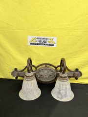 Ornate Tuscan Style Vanity 2 Light Fixture