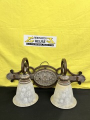 Ornate Tuscan Style 2 Light Vanity Fixture