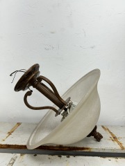 Portfolio Lola Golden Bronze 1 Light Flush Mount Fixture