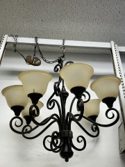 Oiled Bronze 6 Light Chandelier