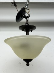 Oiled Bronze Amber 2 Light Pendant