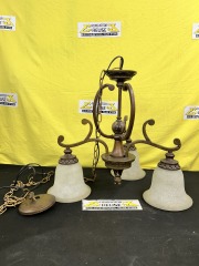 Portfolio Lola Golden Bronze 3 Light Chandelier
