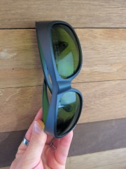 Accessories: Black\/Green Safety Glasses - Good