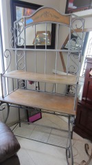 Ornate Iron Baker's Rack