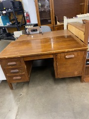 Super Solid Vintage Wood Desk