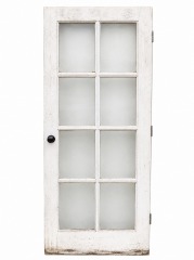 White Glass Interior Door