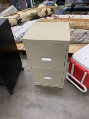 Tan 2 Drawer Filing Cabinet