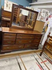 Kenlea Solid Cherry 8 Drawer Dresser with Mirror