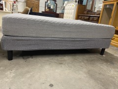 Grey Platform Bed Frame