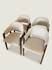 Set of 4 Modern Barrel Accent Chairs