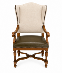 Classic Solid Wood High-Back Captain's Chair