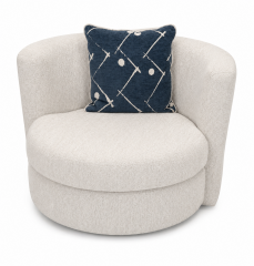 Oversized Swivel Barrel Chair