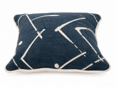 Blue Chenille Accent Pillow