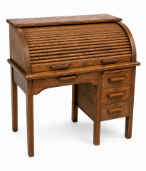 Antique Oak Roll Top Desk