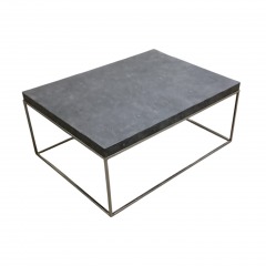 Grey Shagreen with Chrome Base Coffee Table