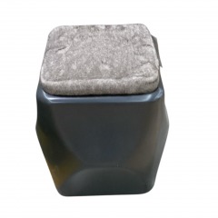 Vanguard Fur Top Ottoman\/side table