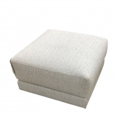 Vanguard Light Grey Square Ottoman