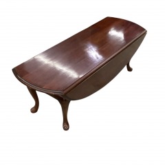 Cherry Finish Fold-Down Cocktail Table