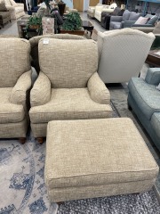 Upolstered Chair & Ottoman