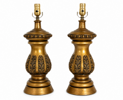 2 Ornate Bronze Table Lamp Base